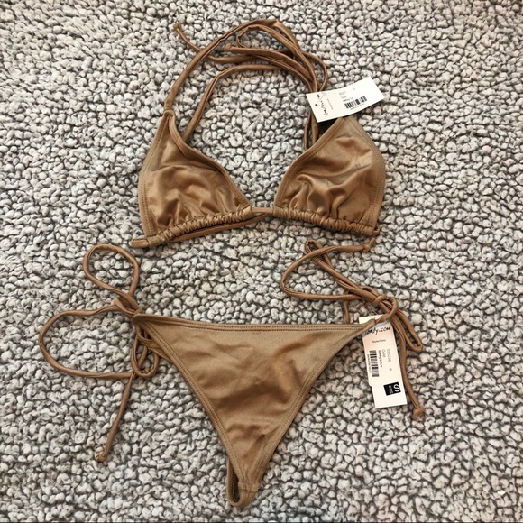 Yandy Other - NWT Yandy String Bikini in Gold - Top AND Bottom